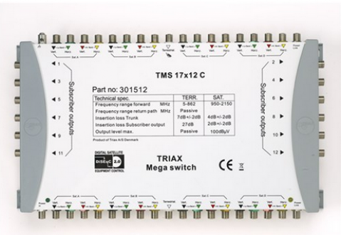 Triax TMS 17x12 C multikapcsoló 